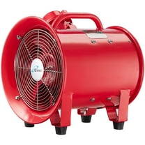 iLIVING 10 Inch Explosion Proof Ventilation Fan, 350W, 1943 CFM, Red