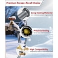thumbnail image 6 of Outdoor Faucet Winter Freeze Protection Valve, Activates at Water Temperature Below 35.6°F/ 2°C, 3/4-Inch Thread Frost Proof Faucet Cover for for Garden, Lawn & Yard Spigot, Grey, 2Pack, 6 of 8