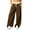 Brown, variant on Womens Patchwork Fleece Sweatpants Elastic Waist Drawstring Wide Leg Gym Workout Pants with Pockets