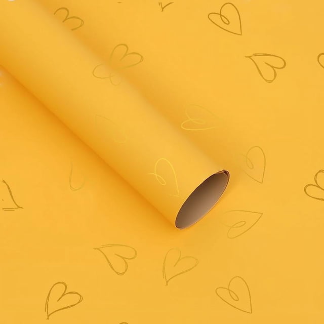 Xiao Hua Papel de regalo floral impermeable, para ramos de flores frescas, embalaje de regalo, suministros de floristería, 20 hojas, 57,5 x 57,5 cm (amarillo)