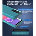 thumbnail image 4 of for Samsung Galaxy A03S Case, with Tempered Glass Screen Protector, Dust Proof Port Cover, Full Body Protection Rubber Cover Phone Case for Samsung Galaxy A03S/A02S, Mint/Teal, 4 of 8