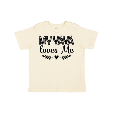 

Inktastic My Yaya Loves Me Scandinavian Gift Toddler Toddler Girl T-Shirt