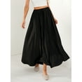 thumbnail image 5 of Ma&Baby Women Boho Flowy Maxi Skirt Summer Pleated High Waisted Long Skirts with Pockets, 5 of 12