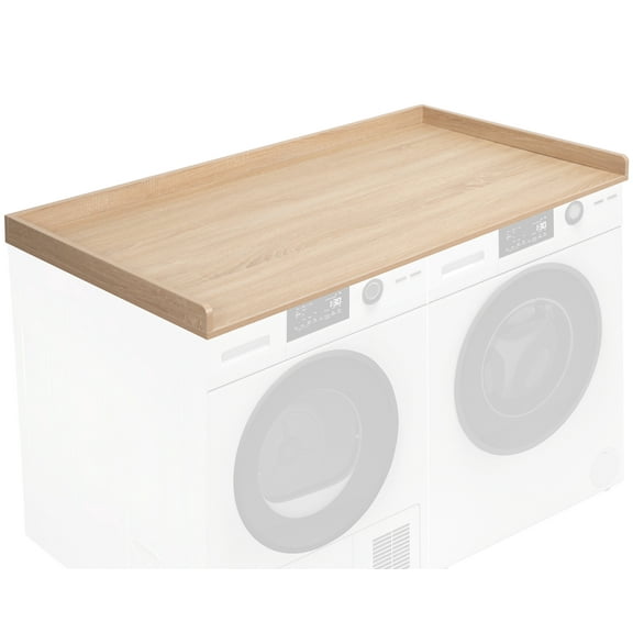Life Finds Light Wood Washer/Dryer 54 inch Countertop for Laundry Organization