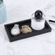 thumbnail image 5 of Tocador De Tocador Bandeja de silicona para botellas, bandeja para llaves, anillo, accesorios de baño (marmolado negro) Tmvgtek Para estrenar, 5 of 7