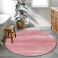 thumbnail image 3 of Round Rugs 4Ft, Pink Round Area Rug Washable Indoor Throw Carpet, Vintage Modern Abstract Art Ombre Soft Non Slip Circle Rug for Kitchen Nursery Room Home Decor Aesthetic, 3 of 8