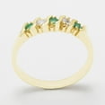 thumbnail image 2 of LBG British Made 10k Yellow Gold Natural Emerald & Diamond Womens Eternity Ring - 33 size options - Sizes 4 to 12 Available, 2 of 6