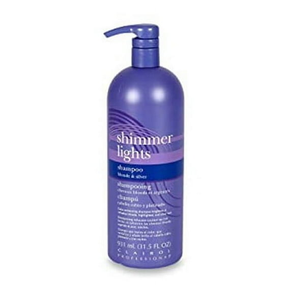 Clairol Professional Shimmer Lights Shampoo Blonde and Silver, 31.5 Oz