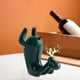 thumbnail image 3 of Soporte para vino, soporte de cerámica para botellero de mesa, soporte para copas de vino y botellas de licor, 17x20cm, 3 of 9