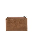 thumbnail image 2 of No Boundaries Women's Faux Leather Snap Wallet, Brown, 2 of 4