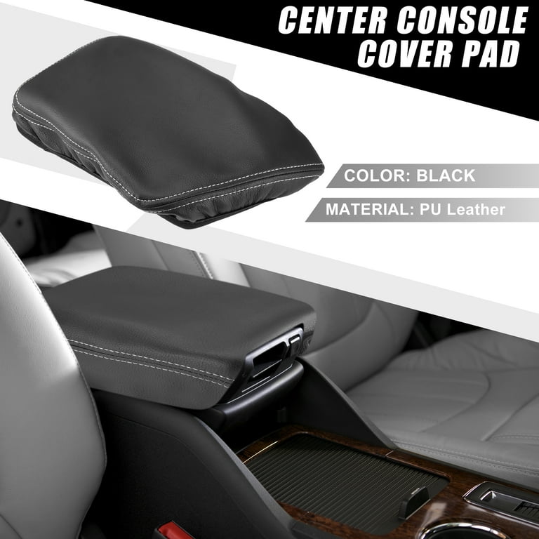 Unique Bargains Center Console Pad Waterproof Armrest Seat Box Cover  Protector for Volvo V60 2018-2023 Black Gray