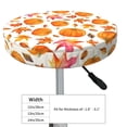 thumbnail image 4 of Picia Orange Autumn Leaves Pattern Round Stool Covers Comfy Seat Covers Stretch Removable Washable Chair Slipcover Round Bar Chair Cushion Cover-14 inch, 4 of 7
