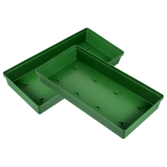 OULII 2Pcs Green Plastic Floral Supplies for Weddings Modern Design