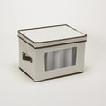 thumbnail image 5 of Household Essentials Champagne Flute Storage Box, 12 Sturdy Compartments, Windowed Front Panel, 2 Riveted Handles, Foldable and Stackable Storage Box, 5 of 9