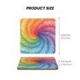 thumbnail image 3 of Multi-Shape Mdf Cork Coaster 4 Pieces Of Anti-Slip, Anti-Wear And Anti-Fouling 3.9in Easy To Clean And Stable Structure Lightslategray Tie-Dye Background Vibrant Colors And Swirling Square, 3 of 7