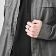 thumbnail image 2 of HAHDAXIA Bague Tournante en Acier Inoxydable pour Femmes Hommes Finition Explosion de Sable Bande de Mariage 6MM, 2 of 7