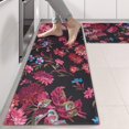 thumbnail image 2 of Kitchen Rugs Sets Of 2,Pioneer Flower Floral Print Pattern Anti Fatigue Kitchen Mat Rugs Non Slip Washable,Decorative Kitchen Floor Mats for Kitchen,Sink,Laundry,17"X47", 2 of 5