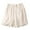 White, variant on aidice Cotton Linen Shorts for Women Summer Lightweight Drawstring Elastic Waisted Loose Casual Shorts
