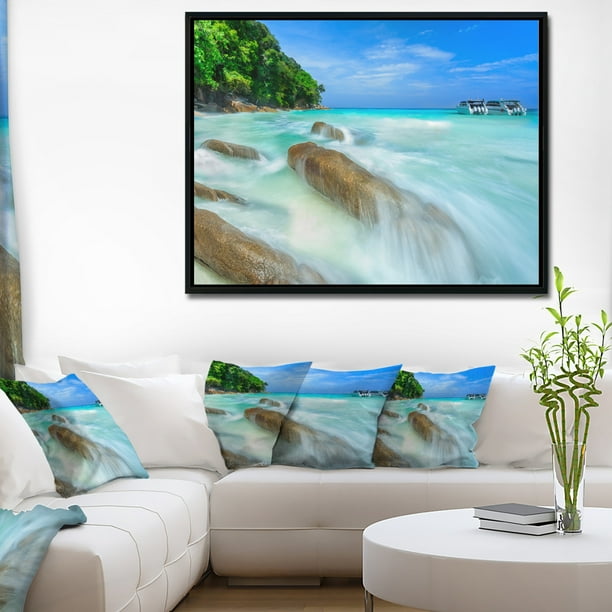 Tachai Island In Thailand Landscape Photography Framed Canvas Art Print Walmart Com Walmart Com