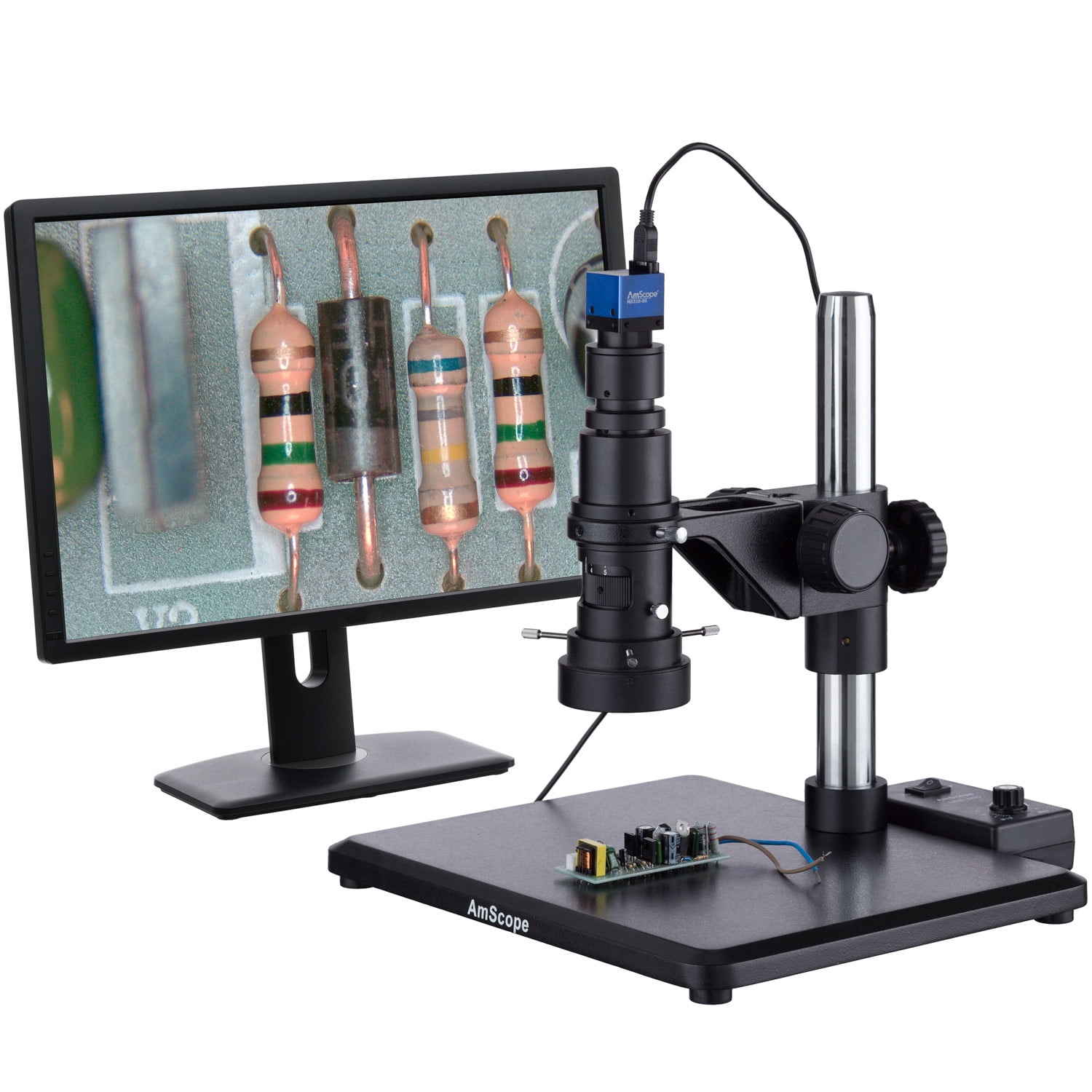 AmScope Highspeed Industrial Inspection Zoom Monocular Microscope