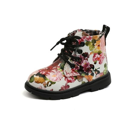 

Fangasis Kids Comfort Mid Top Ankle Boots Hiking Breathable Zipper Boot Non-Slip Round Toe Shoes