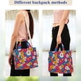 thumbnail image 4 of FORMRS Womens Corduroy Tote Bag Crossbody Shoulder Handbag with Pocket, Red Whimsical Floral, 4 of 7
