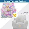 thumbnail image 4 of Kuiaobaty Tie Dye Daisy Pattern Reclining Sofa Slipcover Breathable Recliner Chair Cover with Elastic Bottom Washable Reclining Slipcover Durable Recliner Couch Cover for Living Room, 4 of 8