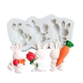 thumbnail image 5 of 3D Rabbit Shape Cake Mould Easter Fondant Soft Non Stick Mold Cake Cookies Chocolate Decoration, 5 of 6