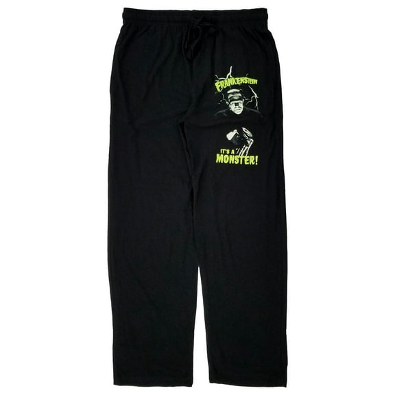 Universal Studios Monsters Mens Black Frankenstein Sleep Pants Pajama Bottoms XS