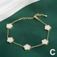 thumbnail image 1 of Pulsera de flores de cinco pétalos, estilo europeo y americano, con la suerte y la flor de cinco hojas., 1 of 6