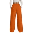 thumbnail image 4 of Nestiefly Wide Leg Sweatpants Women Baggy High Waist Workout Yoga Pants with Pockets | Loose Fit Drawstring Sweat Pants,Fall Clothes Saffron L, 4 of 6