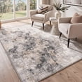 thumbnail image 4 of GENIMO 5'x7' Geometric Abstract Area Rug for Living Room, Machine Washable Non Slip Low Pile Rug for Bedroom Dining Room, Dusty Greige, 4 of 5