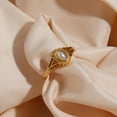 thumbnail image 5 of Patterned Fine Pearl Link Irregular Metal Ring, 5 of 5