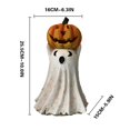 thumbnail image 3 of Figurines de Citrouille d'Halloween, Décorations d'Halloween 2024, Statue de Citrouille Rustique en Résine Lumineuse pour Table d'Halloween, 3 of 5