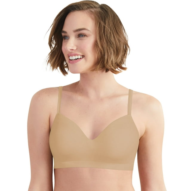 Hanes Dentelle Confort Evolution Sans Armature pour Femmes, m, Nude Orné