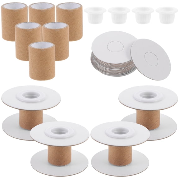 Pawsdot 10Pcs Convenient Sewing Spools Durable Paper Craft Wire Winding Spools for Home Thread Storage