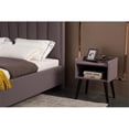thumbnail image 2 of American Eagle Furniture Open Storage Wood Nightstand in Gray and Purple, 2 of 2