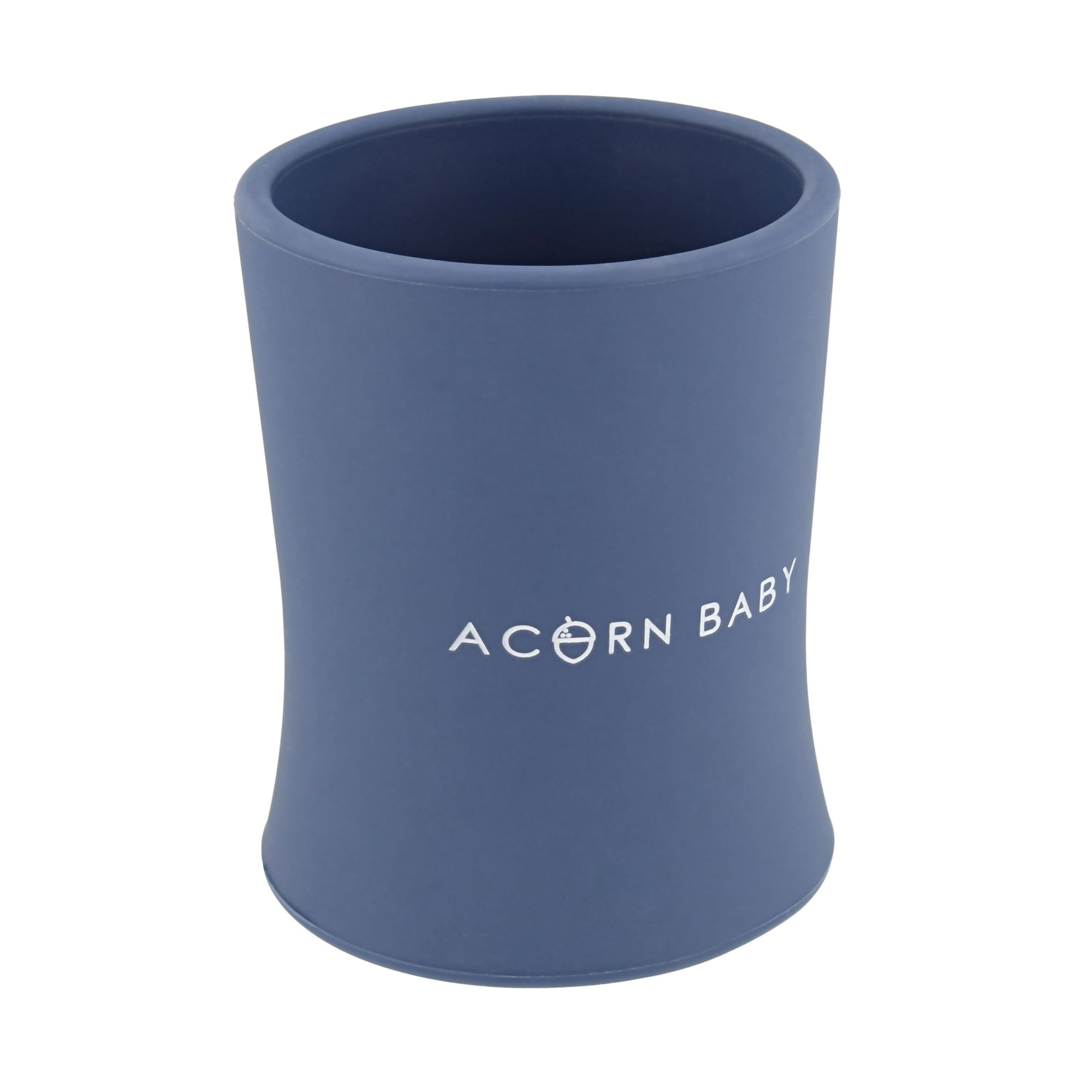 Acorn Baby Silicone Toddler Sippy Cup - Navy Blue Weighted Transition Cup