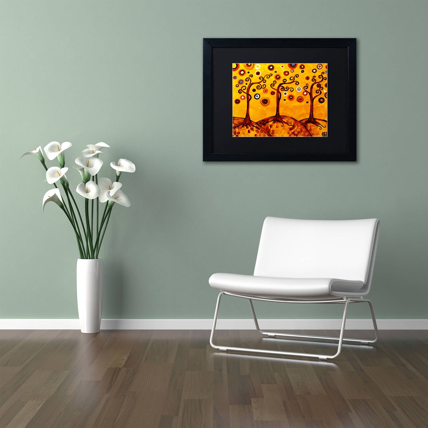 Trademark Fine Art "82" Canvas Art by Natasha Wescoat, Black Matte, Black Frame