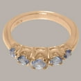 thumbnail image 4 of LBG British Made 18k Rose Gold Natural Tanzanite Womens band Ring - 33 size options - Size 5, 4 of 6