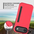 thumbnail image 7 of Asuwish Phone Case for iPhone 17 Air 6.5 inch Wallet Cell Cover with Tempered Glass Screen Protector Slim Credit Card Holder Slot Hard Hybrid Protective i Phone17 i17 17Air Women Men Red, 7 of 7