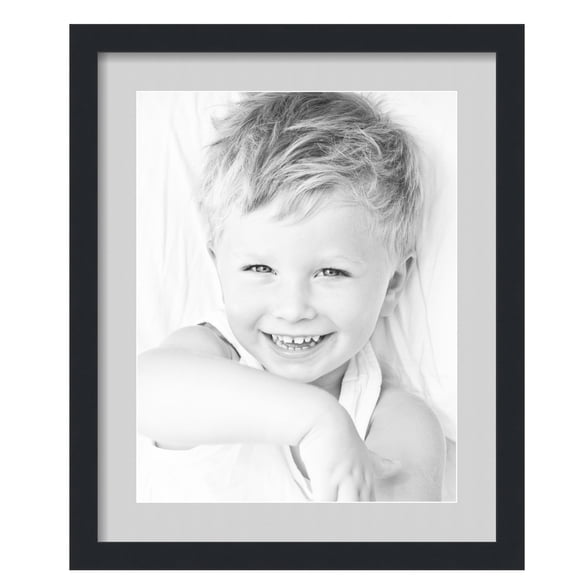 ArtToFrames 18x22" Matted Picture Frame with 14x18" Single Mat Photo Opening Framed in 1.25" Satin Black and 2" Candlewick Mat (FWM-3926-18x22)