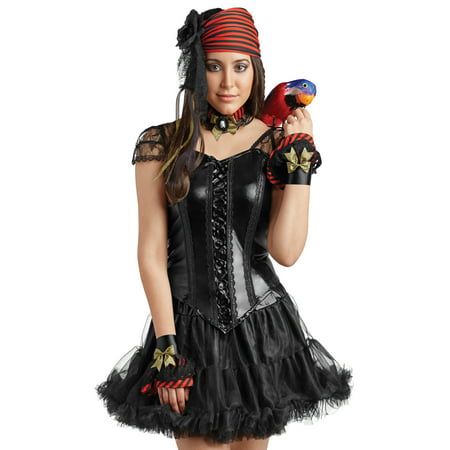 Halloween Adult Dress up Pirate kit, 4pc Set