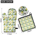 thumbnail image 6 of Yellow Lemon Fruit Slices White Pattern Kitchen Oven Mitt and Pot Holder Sets 4 Pcs for Baking, Cooking and Grilling, Heat Resistant Up To 392 °F, 6 of 7