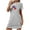 Gray, variant on Lovskoo American Flag Nightgowns for Women Plus Size Night Shirts Patriotic Short Sleeve Mini Dress Night Gown Dress Casual Pajamas Soft Sleepwear Blue