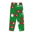 thumbnail image 5 of Disketp Cute Santa And Ho Ho Ho Print Women'S Comfy Pajama Pants Casual Drawstring Palazzo Lounge Wide Leg Pants, 5 of 9
