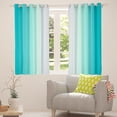 thumbnail image 5 of Greyish White and Teal Curtains for Bedroom,Rainbow Ombre 30%-50% Blackout Curtains Aesthetic Living Room Decor,Gradient Colorful Curtains & Drapes Abstract Window Curtain, 5 of 6