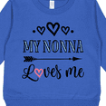 thumbnail image 3 of Inktastic My Nonna Loves Me Girls Toddler Sweatshirt, 3 of 4
