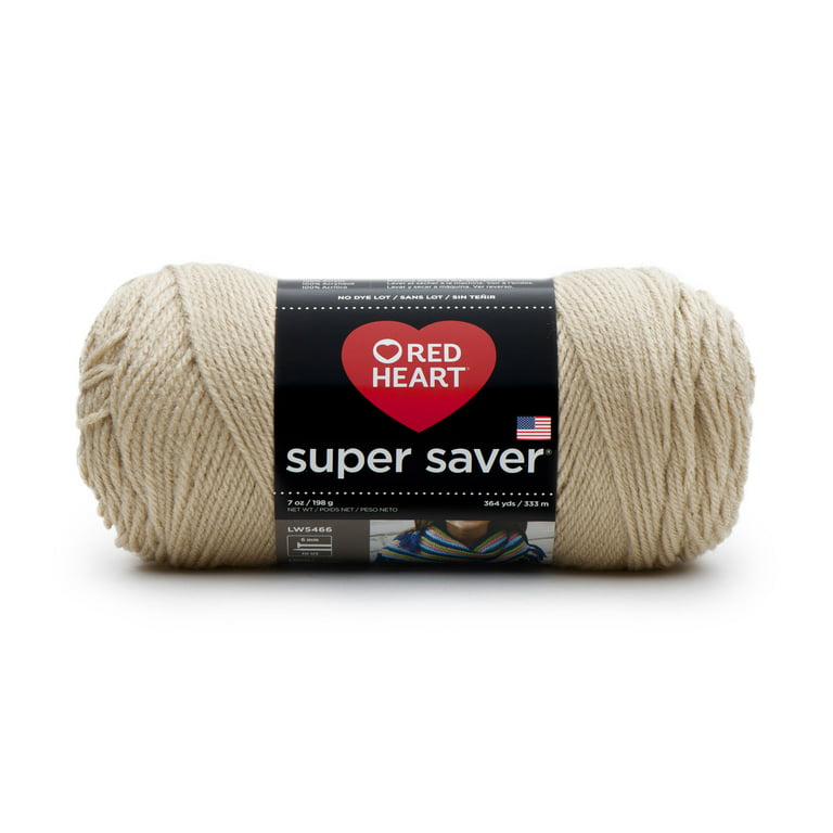 Red Heart Super Saver® 4 Medium Acrylic Yarn, Aran 7oz/198g, 364 Yards
