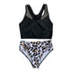 thumbnail image 4 of MKLEKYY Trajes De Baño Mujer Women Mesh Patchwork Vintage Swimsuit Two Piece Retro Ruched High Waist Print Bikini Set, 4 of 4
